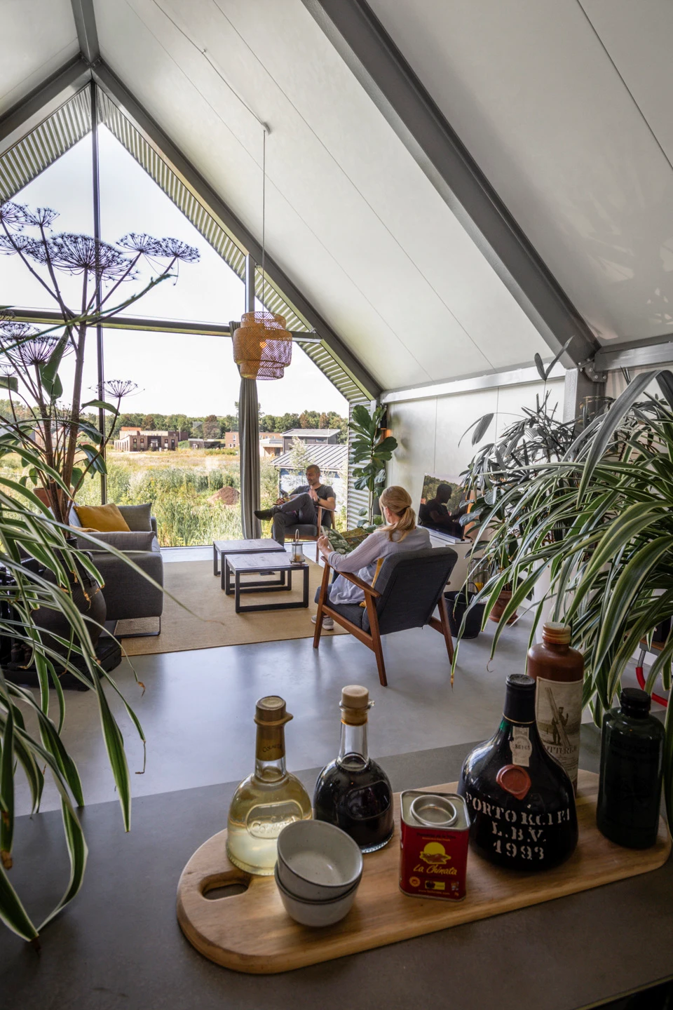 Lofthome Oosterwold zicht vanuit de keuken