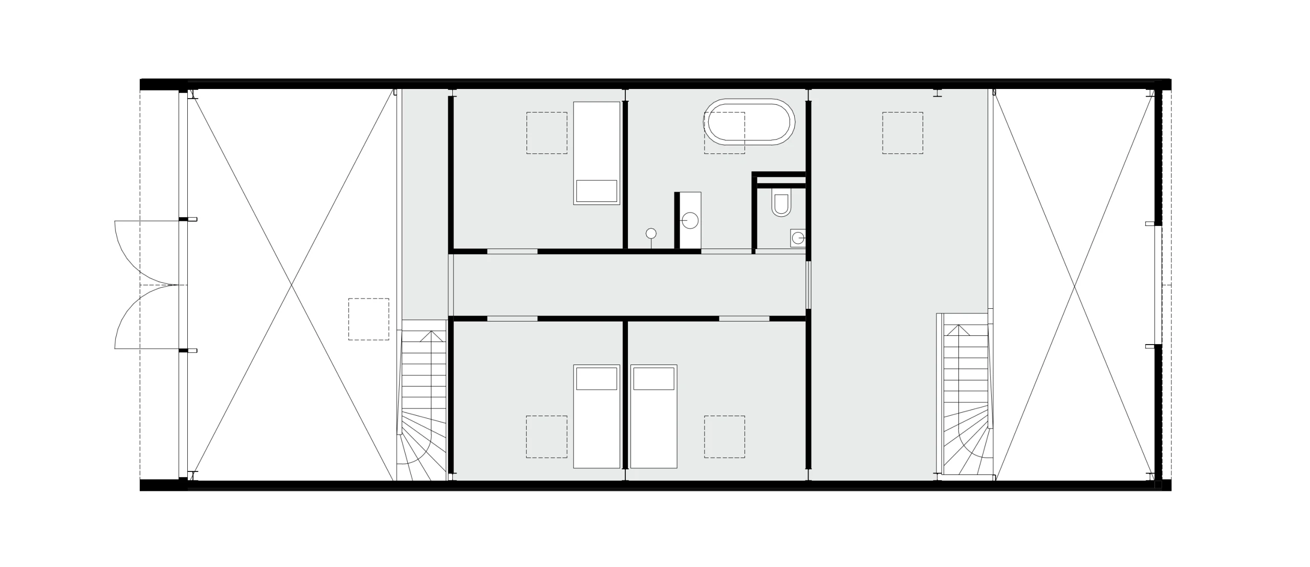 Tekening plattegrond verdieping